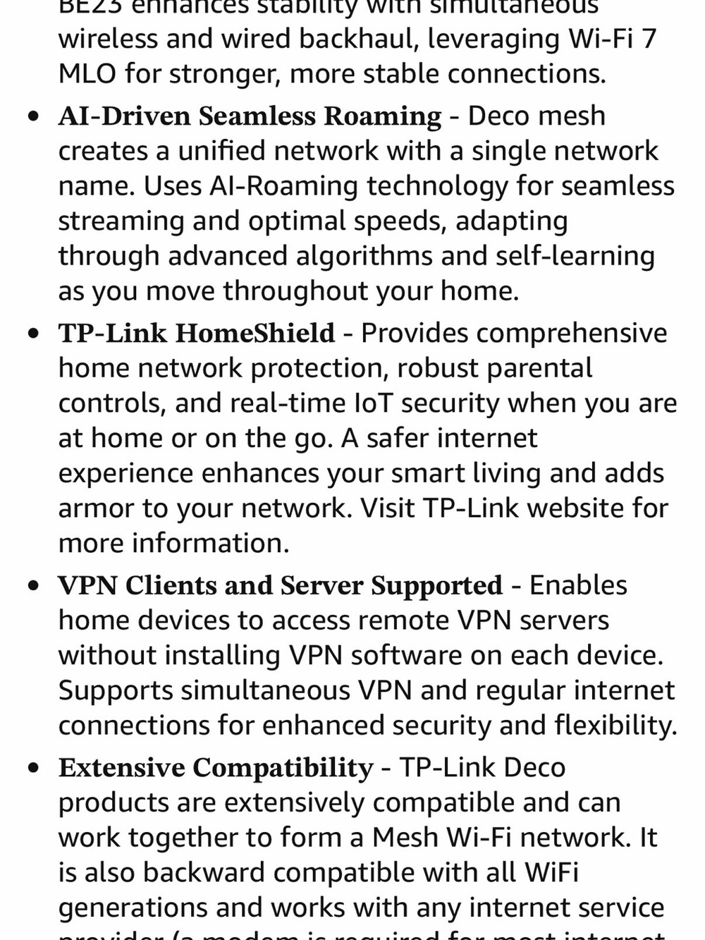 TP-Link Deco Mesh Wi-Fi 7 Router - White - Picture 8 of 9